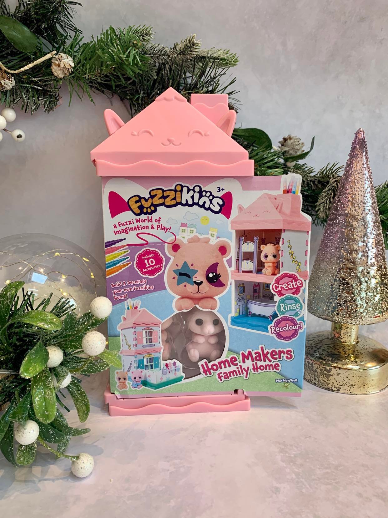 Christmas present ideas, for creative and crafty children, fuzzikins house, colour in toys 