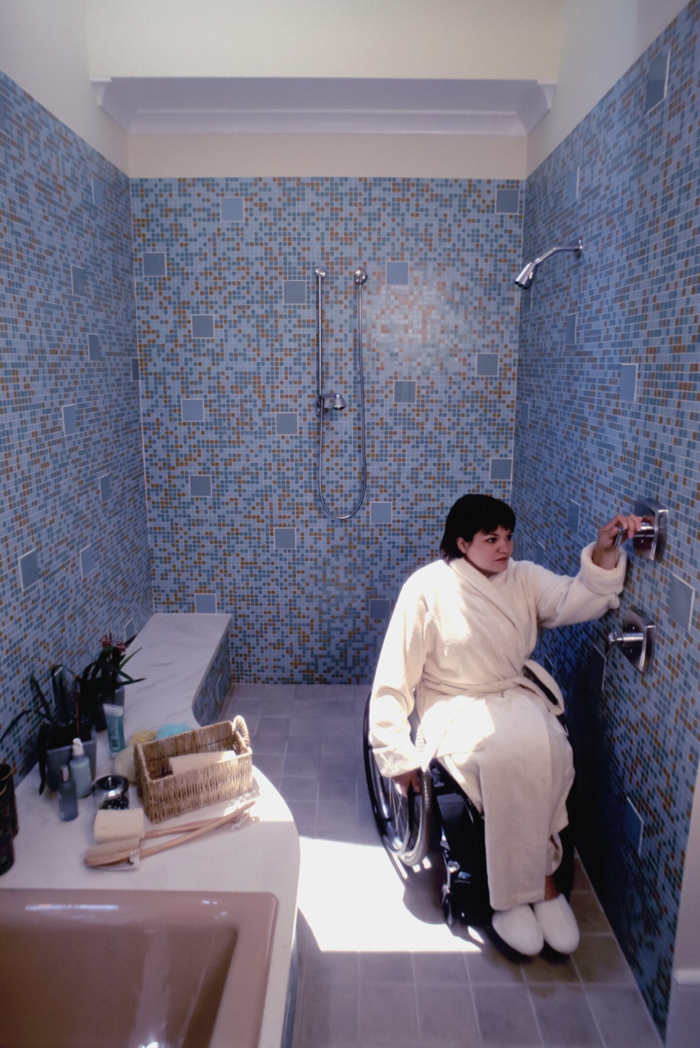 Bathroom with wheelchair access