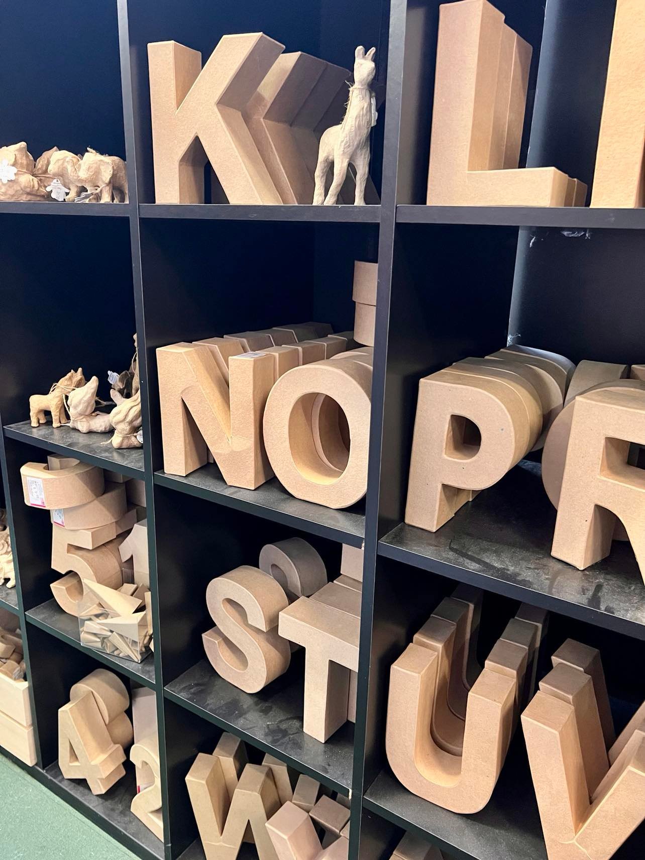 Craftibility cardboard letters, ipswich, suffolk christmas shopping