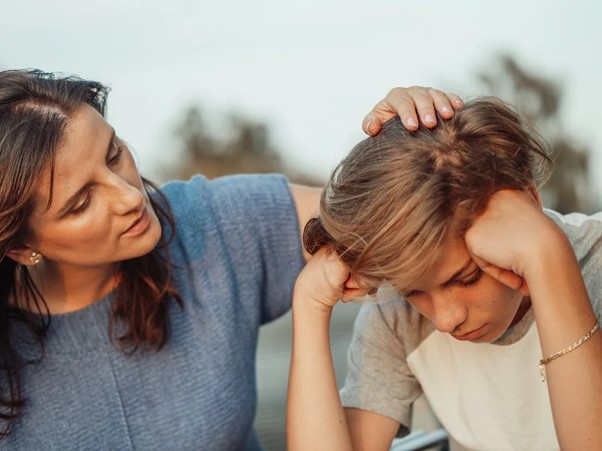 Parental alienation stock image