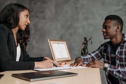 Speaking with a solicitor, pexels