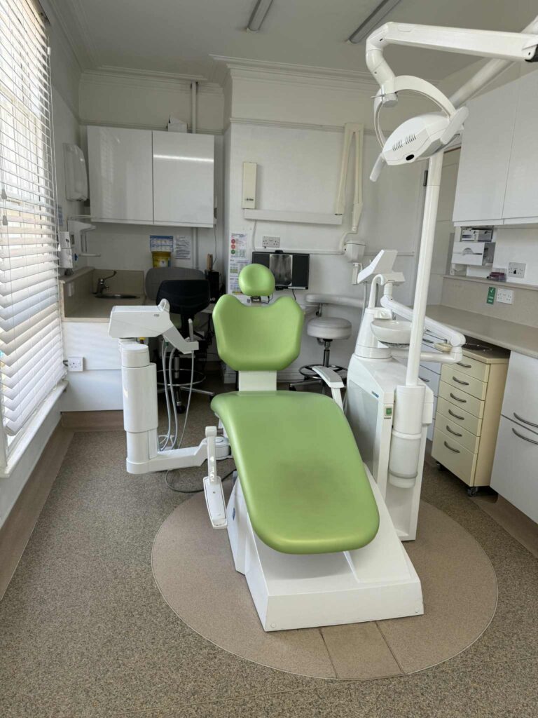 dentist chair in treatment room at suffolk dentist 