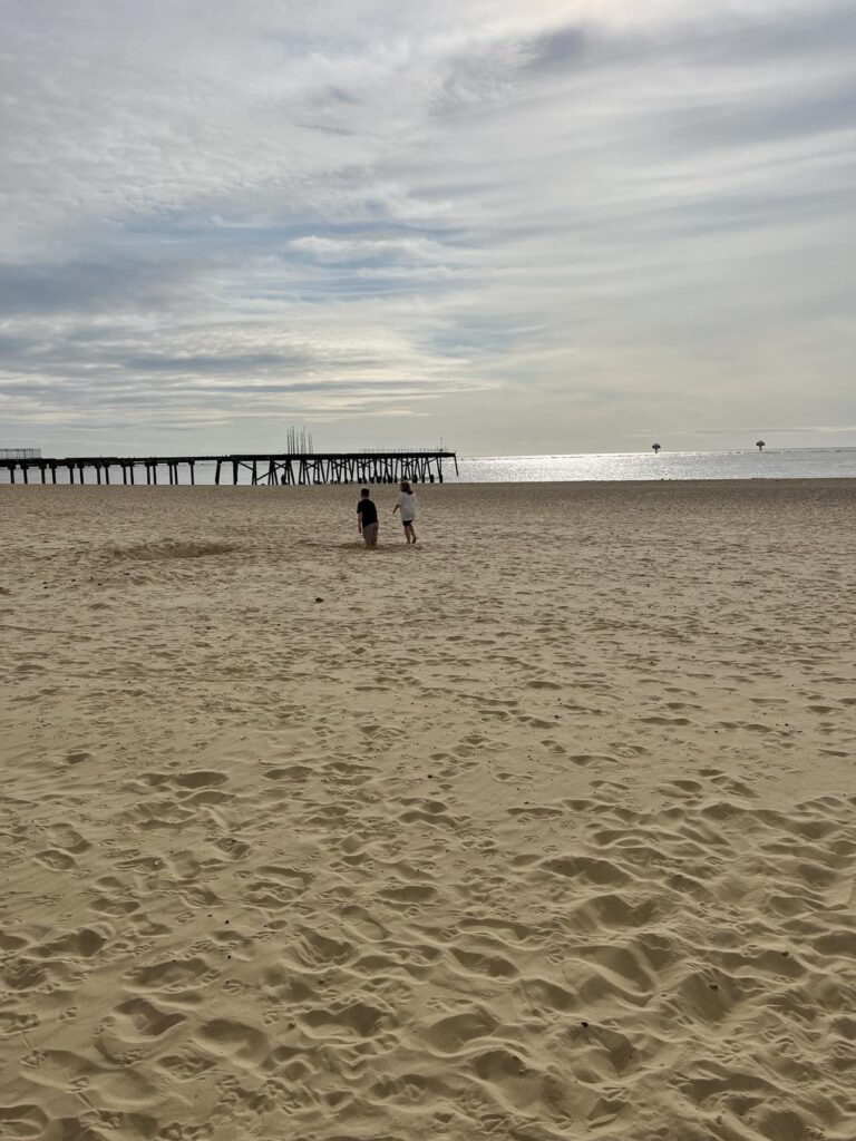 Lowestoft beach walk in winter