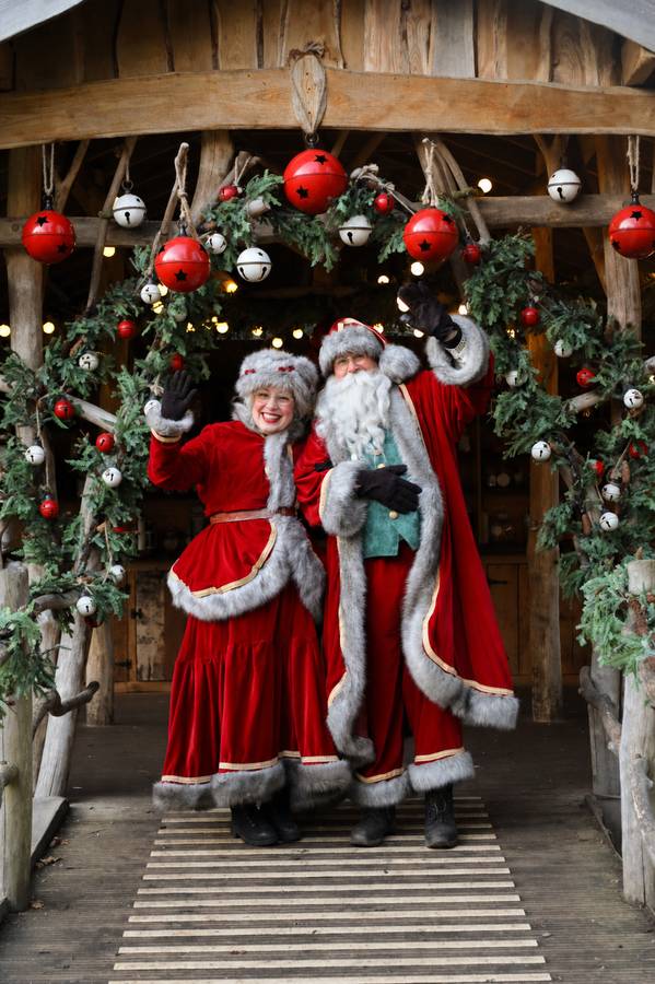Father Christmas and Mother Christmas at their workshop at Audley End Enchanted Railway